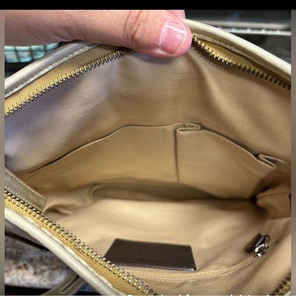 Coach Vintage Signature 3574 Gold Bag - EUC gold trim  with canvas - Picture 9 of 11